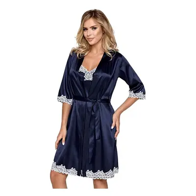 Lorys szatén luxusköntös, navy blue XXL