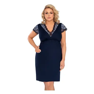 Deborah plus size női hálóing, sötétkék 3XL