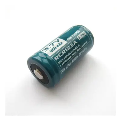 Akkumulátor RCR123A 650 mAh 3.7V újratölthető