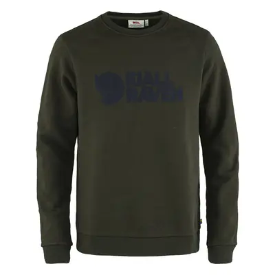 Férfi pulóver Fjällräven Logo sweater Deep forest