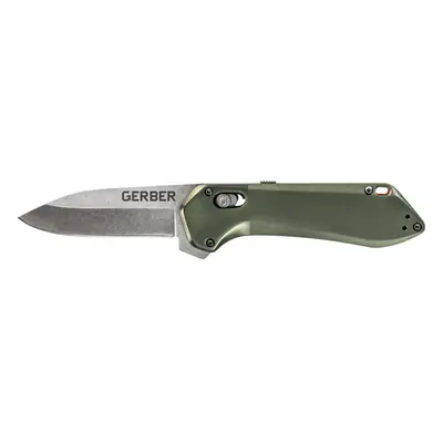 Taktikai kés Highbrow Compact - Flat Sage, Plain Edge Green