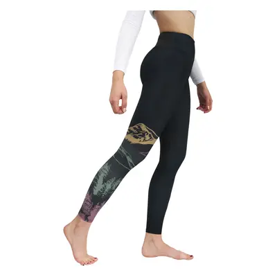 Női leggings TETRAO fekete, Kriváň motívummal