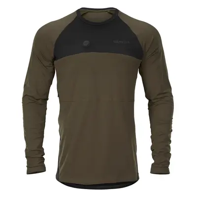 Férfi fűthető póló Härkila Heat L/S Willow Green/Black