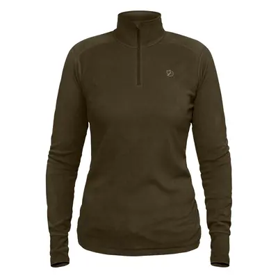 Női pulóver Fjällräven Skare Half Zip Dark Olive