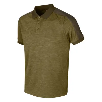 Galléros póló Härkila Tech Polo Dark Olive/Willow Green