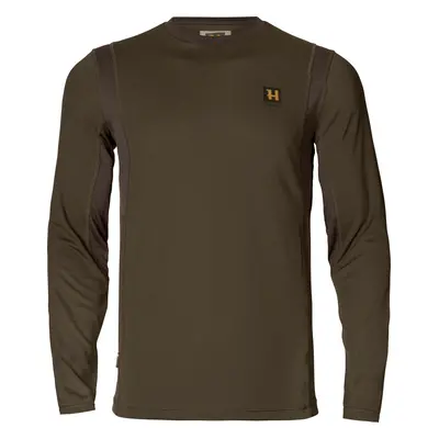 Férfi póló Härkila Forest Hunter L/S Hunting green/Shadow brown