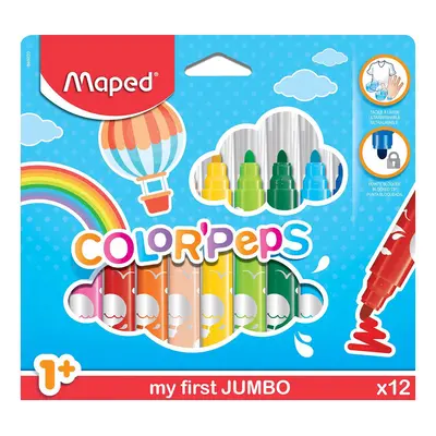 MAPED - "COLOR`PEPS MAXI" filctollak, 12 db