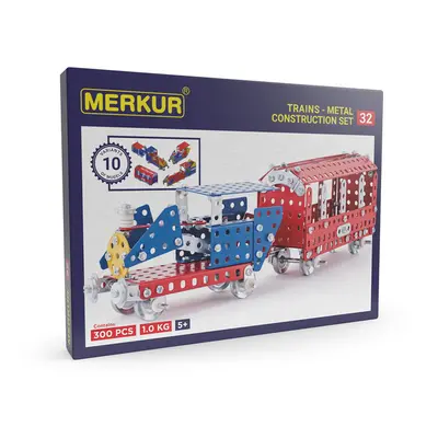 MERKUR - 032 vasúti modell, 300 alkatrész, 10 modell