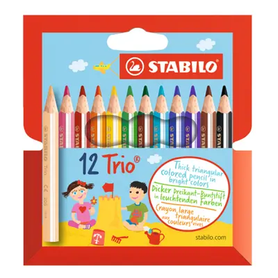 STABILO - STABILO Trio háromszögletű zsírkréta 12 db mini