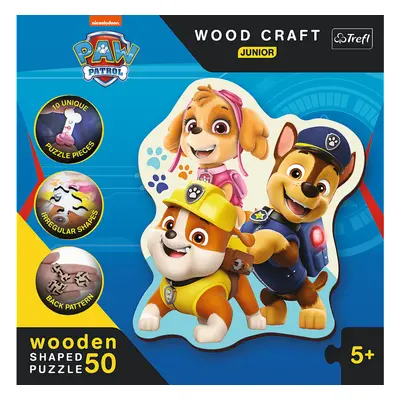 TREFL - Wooden puzzle Junior 50 darab - Happy Paw Patrol / PAW Patrol