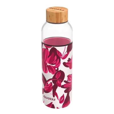 QUOKKA – FLOW, Üvegpalack szilikon felülettel CRIMSON SPRING, 660ml, 40010