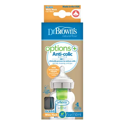 DR.BROWNS - Antikolikus cumisüveg Options+ széles nyakú 150ml-es üveg (WB51700)