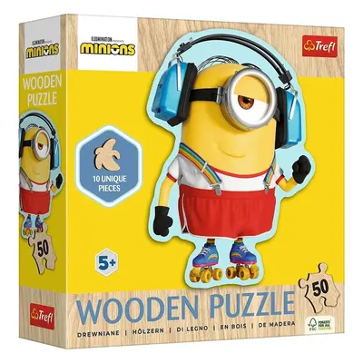 TREFL - Fa díszpuzzle Junior 50 - Minyonok / Universal Despicable Me 4