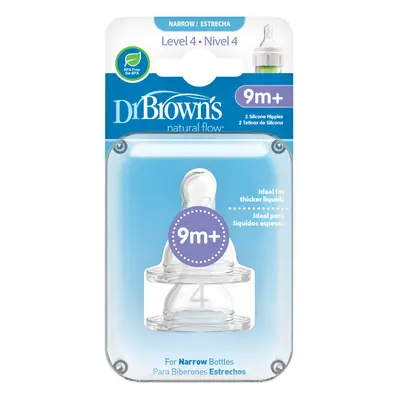 DR.BROWNS - Cumi 4. szintű, 2db -BPA FREE (D313) - 9 hónapos babák számára