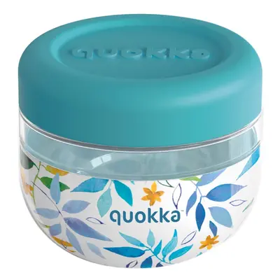 QUOKKA - Bubble, Műanyag élelmiszer tartály WATERCOLOR LEAVES, 500ml, 40126