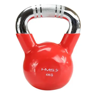 HMS - Kettlebell krómozott markolattal KTC04, 4 kg, piros