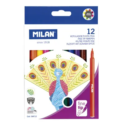 MILAN - Kerek hegyű filctollak 2 mm - 12 darabos készlet