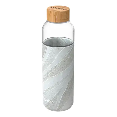 QUOKKA - FLOW Üvegpalack szilikon felülettel WHITE STONE, 660ml, 40002