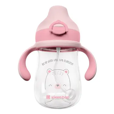 KIKKABOO - Bögre szilikon szájkosárral 300ml 6m+ Bear with me Pink