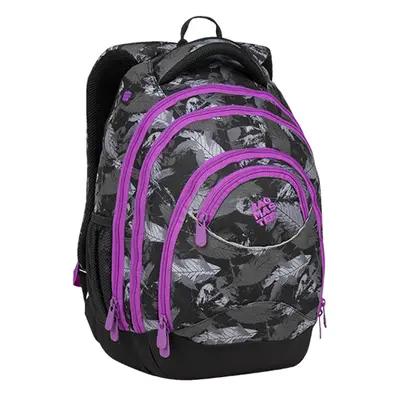 BAGMASTER - Diák hátizsák ENERGY 9 A VIOLET/GRAY/BLACK