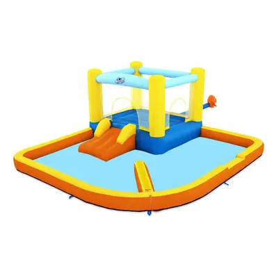 BESTWAY – Felfújható vízi központ trambulinnal Beach Bounce vízipark 3,65 m x 3,40 m x 1,52 m