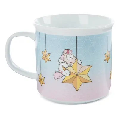 NICI - bögre Egyszarvú Theodor hóruhában, porcelán 400ml, ajándékcsomagolás