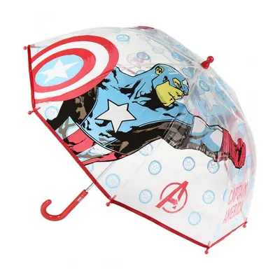 CERDÁ - Gyermek esernyő AVENGERS Captain America Transparent, 2400000548