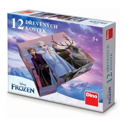 DINO - Frozen Ii 12 fából készült engedély kocka