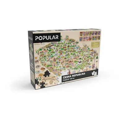 POPULAR - Puzzle - Csehország térképe, 160 db