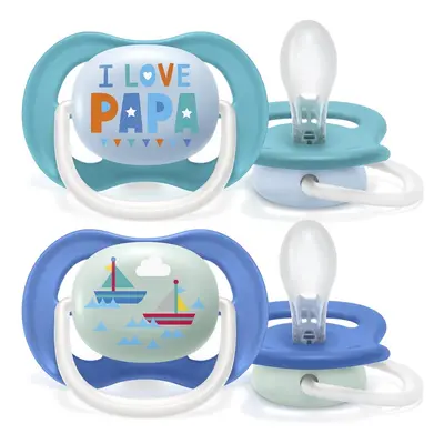 PHILIPS AVENT - SCF080/03 Ultra air játszócumi Text 6-18 hó fiús 2 db