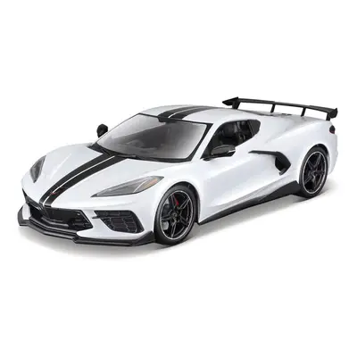 MAISTO - 2020 Chevrolet Corvette Stingray Coupe (High Wing), féher, 1:18