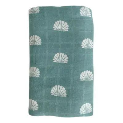 O.B. DESIGNS - Muszlin pelenka 120x120, Ocean / Shell Print