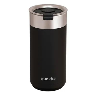 QUOKKA - Boost, Rozsdamentes acél termo bögre szitával CARBON BLACK, 400ml, 40077