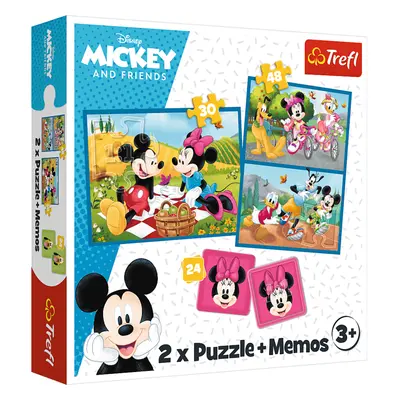 TREFL - Puzzle 2 az 1-ben + pexeso - Ismerje meg a Disney hőseit / Disney Multiproperty