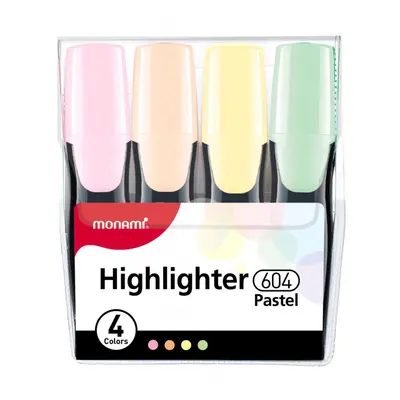 ASTRA - MONAMI pasztell highlighter készlet 604-es, 1-6mm, ékhegye hegy, 4db, 20632495040