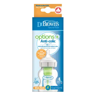 DR.BROWNS - Antikolikus cumisüveg Options+ széles nyak 150ml műanyag (WB51600)