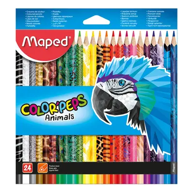 MAPED - Háromszögletű "COLOR'PEPS ANIMAL" zsírkréta 24 db