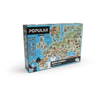 POPULAR - Puzzle - Europe, 160 db - CZ