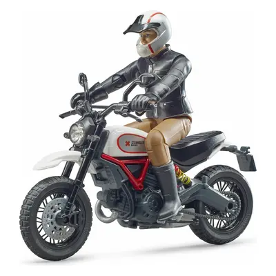 BRUDER - 63051 Motorkerékpár Scrambler Ducati Desert Sled + figurája