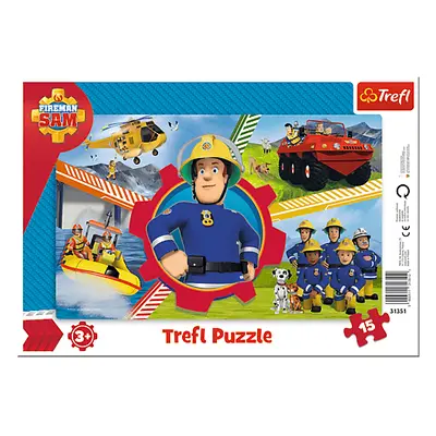 TREFL - puzzle 15 darabos tűzoltó Sam