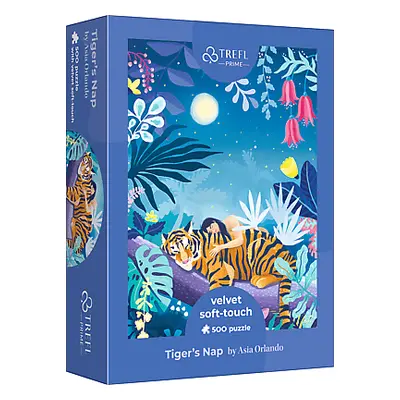 TREFL - Velvet Soft-Touch puzzle 500 UFT - Asia Orlando: Alvó tigris