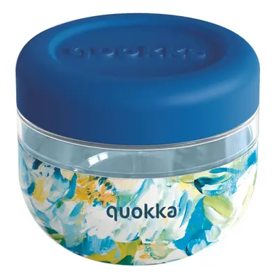 QUOKKA - Bubble, Műanyag élelmiszer tartály BLUE PEONIES, 500ml, 40124