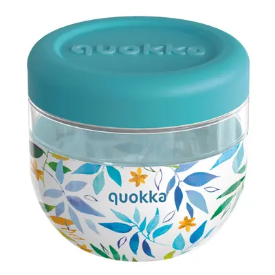 QUOKKA - Bubble, Műanyag élelmiszer tartály WATERCOLOR LEAVES, 770ml, 40136