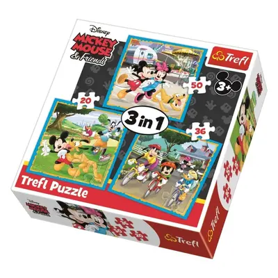 TREFL - Puzzle 3in1 Mickey Mouse barátaival Disney Standard karakterek