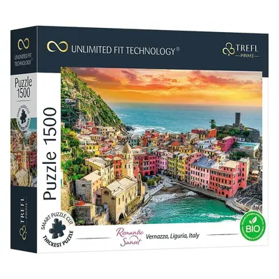 TREFL - Prime puzzle 1500 UFT- Romantikus naplemente: Vernazza, Liguria, Olaszország