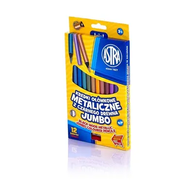 ASTRA - Fém JUMBO színezőceruza 12db + hegyező, 312114003