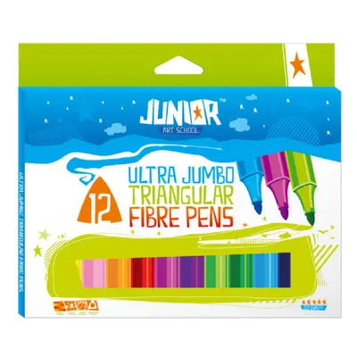 JUNIOR - Ultra Jumbo színes filctollak, 12 darabos készlet