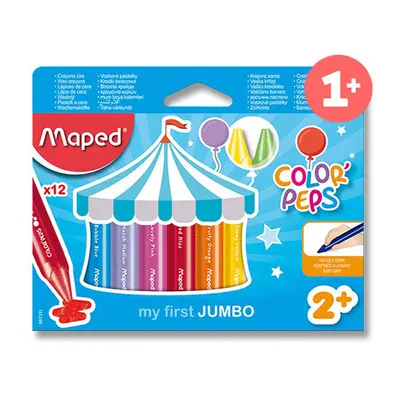 MAPED - Jumbo háromszög alakú viaszos toll "COLOR`PEPS", 12 db