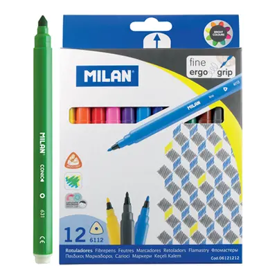 MILAN - Háromszögletű jelölők 0,2 mm - 12 darabos készlet