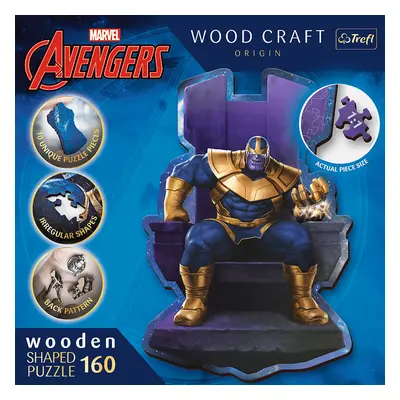 TREFL - Wooden puzzle 160 darab - Thanos a trónon / Disney Marvel Heroes